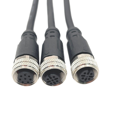 Wasserdichter M12 Kabel-Mann zur Frau mit 4 Pin 8 Pin Connector