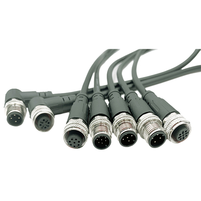 Wasserdichter M12 Kabel-Mann zur Frau mit 4 Pin 8 Pin Connector