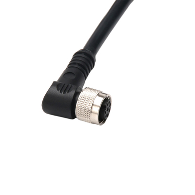 Rechtwinkliges elektrisches Drahtseil mit IP67 imprägniern M12 2 Pin 3 Pin 4 Pin Connector