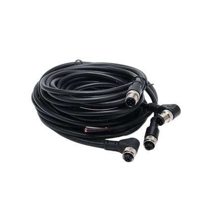 Gerader unsymmetrischer Zopf-wasserdichte Kabel mit 1M BK PVC-Jacke 4C×AWG22