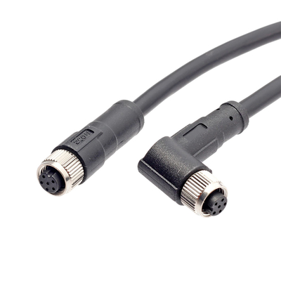 IP67 verkabeln wasserdichtes Verbindungsstück des Kabel-M8 5 Pin Female Molding Shield, PVC-, dasjacke elektrischen Fahrrad-Roller verkabelt