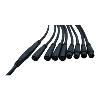 3Ft Längen-Mann zu weiblichem wasserdichtem Fahrrad GPS M8 6pin, das Kabel PVC-Jacke in Position bringt