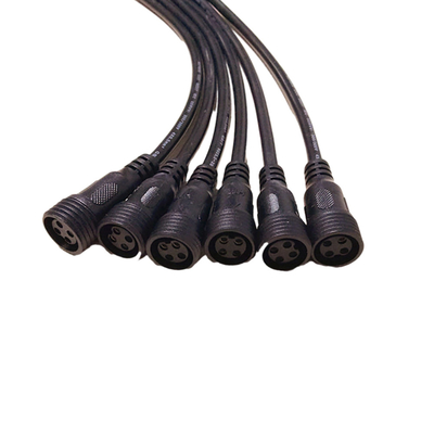 1M Long Black Color Energie unter Verwendung der mehrpoligen wasserdichten M18 Kabel im Freien
