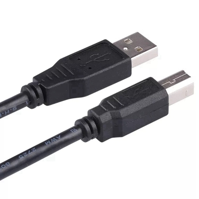 Schwarzes Hochgeschwindigkeits-USB-Kabel, ein Mann zu einem weiblichen 2,0 USB Drucker Cord