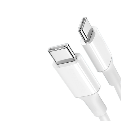 Weiße Farbe USB C bis schnelles Kabel C Gebührenmit PVC-Jacke 20V 3A 60W