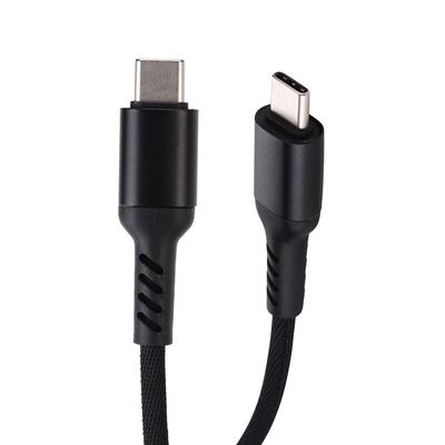3Ft Länge umsponnenes Nylonkabel-schwarze Farbe USBs C für Laptop-Tablet