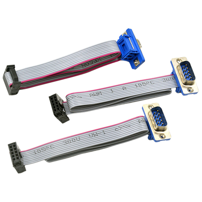 30cm Längen-flaches Flachkabel-Versammlung DB 9 Pin Male To Female Connector