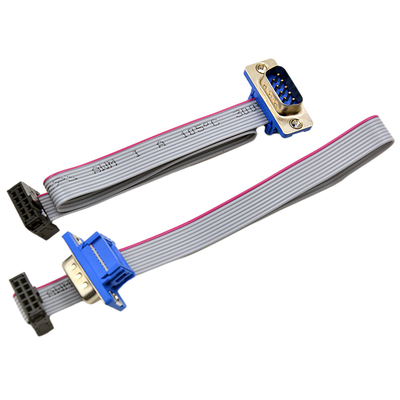 30cm Längen-flaches Flachkabel-Versammlung DB 9 Pin Male To Female Connector
