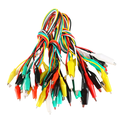 Doppelseitige Krokodil-Stromkabel-Versammlungen schnüren 100cm Länge PVC-EISEN Material