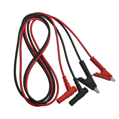 3Ft Abgreifklemme-Digitalmessinstrument verkabeln rote schwarze Farbe