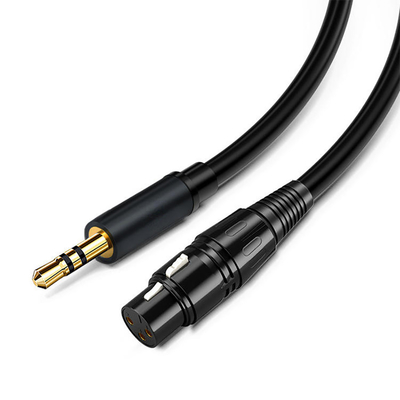 Kundengebundener 3,5 Millimeter Jack Coiled Cable 7 Mann Pin XLR zur Frau 3 Pin Xlr For Video Audio