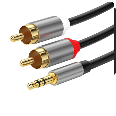 Bunte Video-Audiokabel, Stereolithographie-Jack Cables 2 Rca 3.5Mm Digital zum Mann für Auto