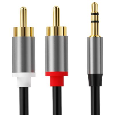 Bunte Video-Audiokabel, Stereolithographie-Jack Cables 2 Rca 3.5Mm Digital zum Mann für Auto