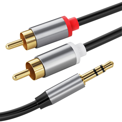 Bunte Video-Audiokabel, Stereolithographie-Jack Cables 2 Rca 3.5Mm Digital zum Mann für Auto