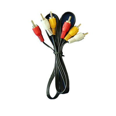 1 Meter-Video-Audiokabel-rotes gelbes weißes Farbe-DC 3.5mm für Fernsehvideorekorder
