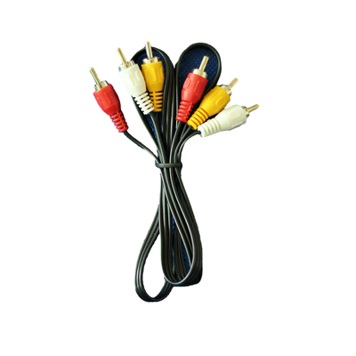 1 Meter-Video-Audiokabel-rotes gelbes weißes Farbe-DC 3.5mm für Fernsehvideorekorder