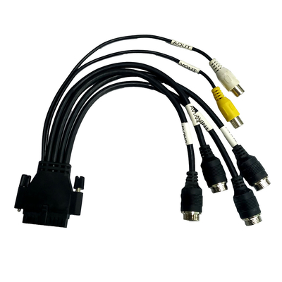 Kundengebundenes M12 zu Kabel-selbstsichernder schwarzer Farbe RCAs Overmolding