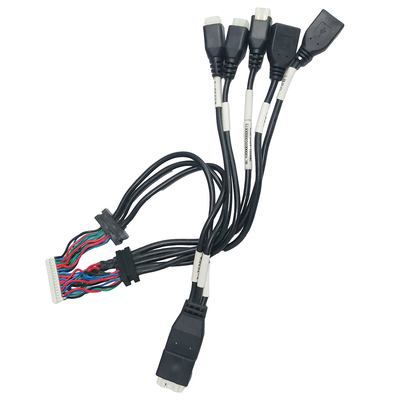 ATX, das Draht-Falz-Wohnung des Overmolding-Kabel-JST PH2.0 zur Frau USB2.0 unterbringt