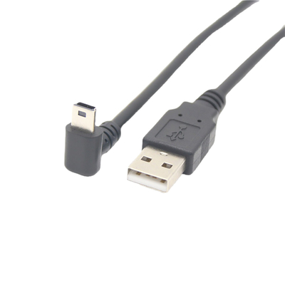 Männliches USB Aufladungsdaten-Kabel Mini With Right Angle Connector USBs 2,0