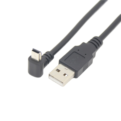 Männliches USB Aufladungsdaten-Kabel Mini With Right Angle Connector USBs 2,0