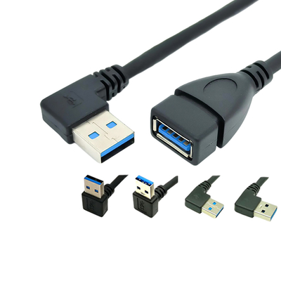 90 Grad rechtwinkliges Aufladungsdaten-Kabel USBs mit Mann USBs 3,0 zum weiblichen Adapter