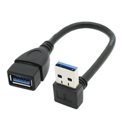 Aufladungsdaten-Kabel 2.4A USB, Recht OBEN hinunter linkes Winkel-Erweiterungs-Stromversorgungs-Kabel