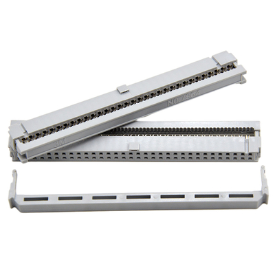 64 Verbindungsstück-einzelner Kontakt Gray Insulation For Flat Cable Pin 2,54 Millimeter IDC