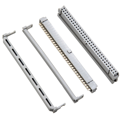 64 Verbindungsstück-einzelner Kontakt Gray Insulation For Flat Cable Pin 2,54 Millimeter IDC