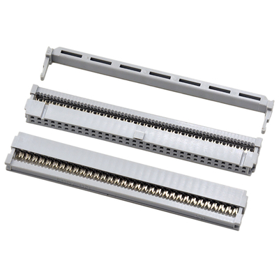 64 Verbindungsstück-einzelner Kontakt Gray Insulation For Flat Cable Pin 2,54 Millimeter IDC