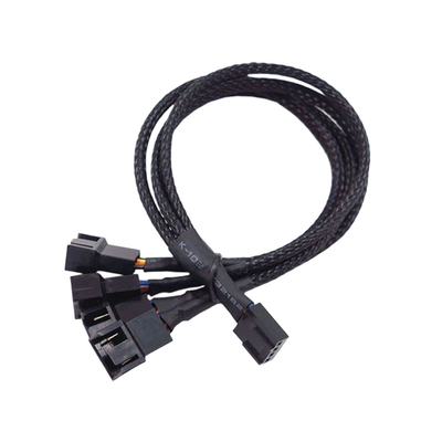 2.54mm Neigungs-Ampere-Verbindungsstück-Kabel-Aluminiumfolie-abgeschirmter Kabelbaum für PC Fan