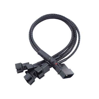 2.54mm Neigungs-Ampere-Verbindungsstück-Kabel-Aluminiumfolie-abgeschirmter Kabelbaum für PC Fan