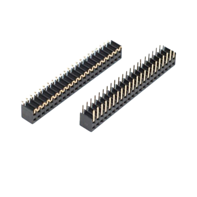 Direkt-Rechtwinkel-PCB-Frauenanschluss 0,5 A bis 3 A durch Loch 2,54 mm 2,0 mm Abstand