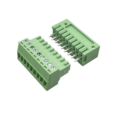 Männlich weiblich Stecker-Terminal-Block-Anschluss 3,81mm Abstand 2-16 Pins Stecker in rechten Winkel vertikal