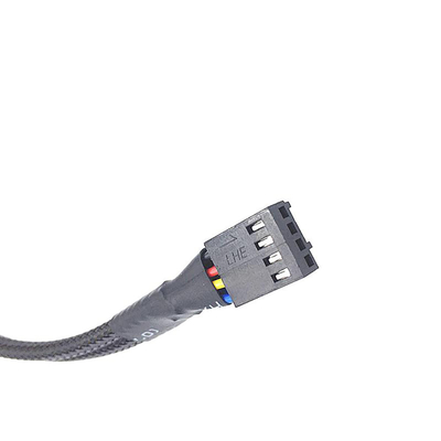 Bylon-Schutz 2,54mm Schwung 4 Nadel Drahtgurt 30cm Länge Schwarze Farbe für Computerventilator