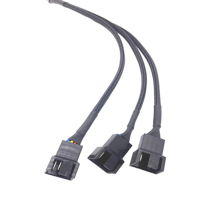 Bylon-Schutz 2,54mm Schwung 4 Nadel Drahtgurt 30cm Länge Schwarze Farbe für Computerventilator