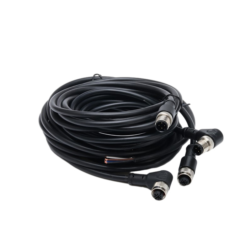 Gerader unsymmetrischer Zopf-wasserdichte Kabel mit 1M BK PVC-Jacke 4C×AWG22