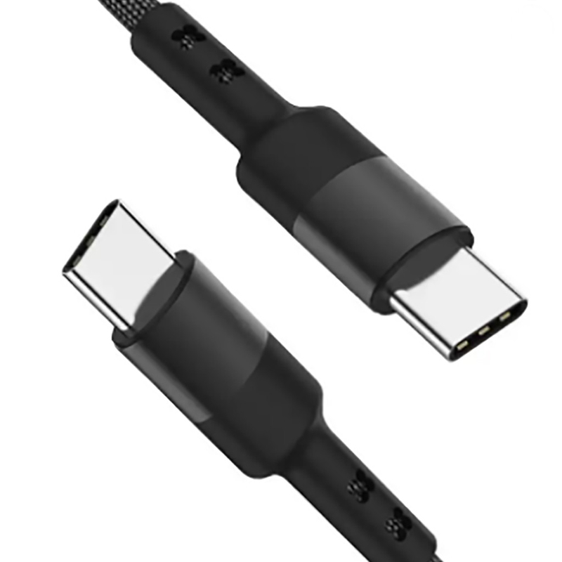 3Ft Länge umsponnenes Nylonkabel-schwarze Farbe USBs C für Laptop-Tablet