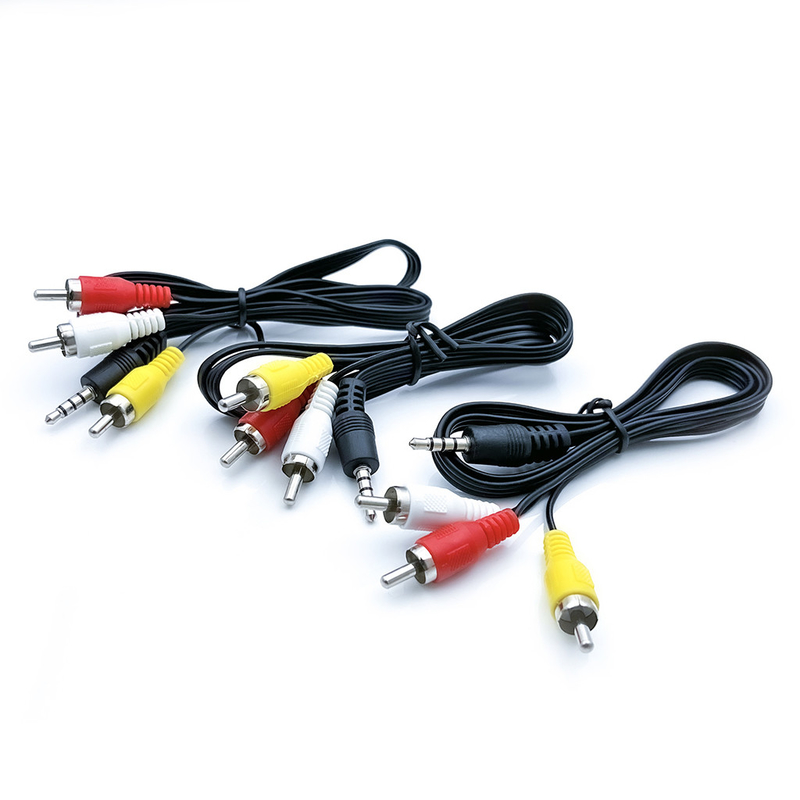20m Video-Audiokabel 3 RCA bis 3 RCA mit Stempel-Adapter-Audiokonverter