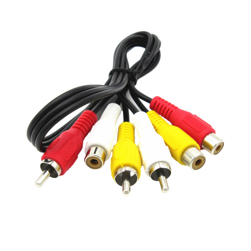 Mann zu den weiblichen Video-Audiokabeln, 3 Kabel Rca Handels für soliden Sprecher-Projektor