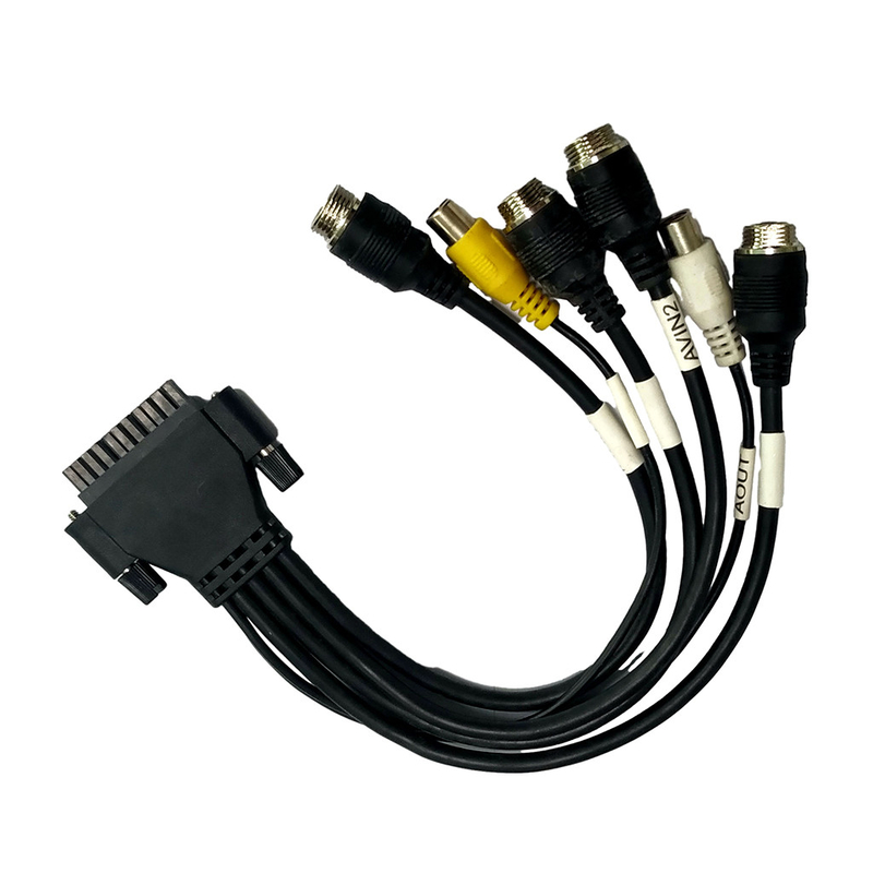 Kundengebundenes M12 zu Kabel-selbstsichernder schwarzer Farbe RCAs Overmolding