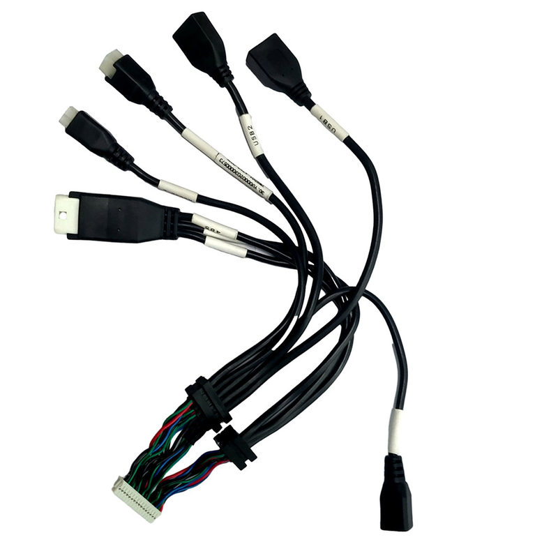 ATX, das Draht-Falz-Wohnung des Overmolding-Kabel-JST PH2.0 zur Frau USB2.0 unterbringt