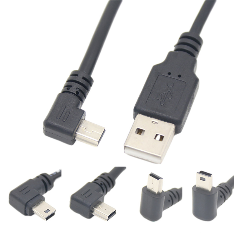 Männliches USB Aufladungsdaten-Kabel Mini With Right Angle Connector USBs 2,0