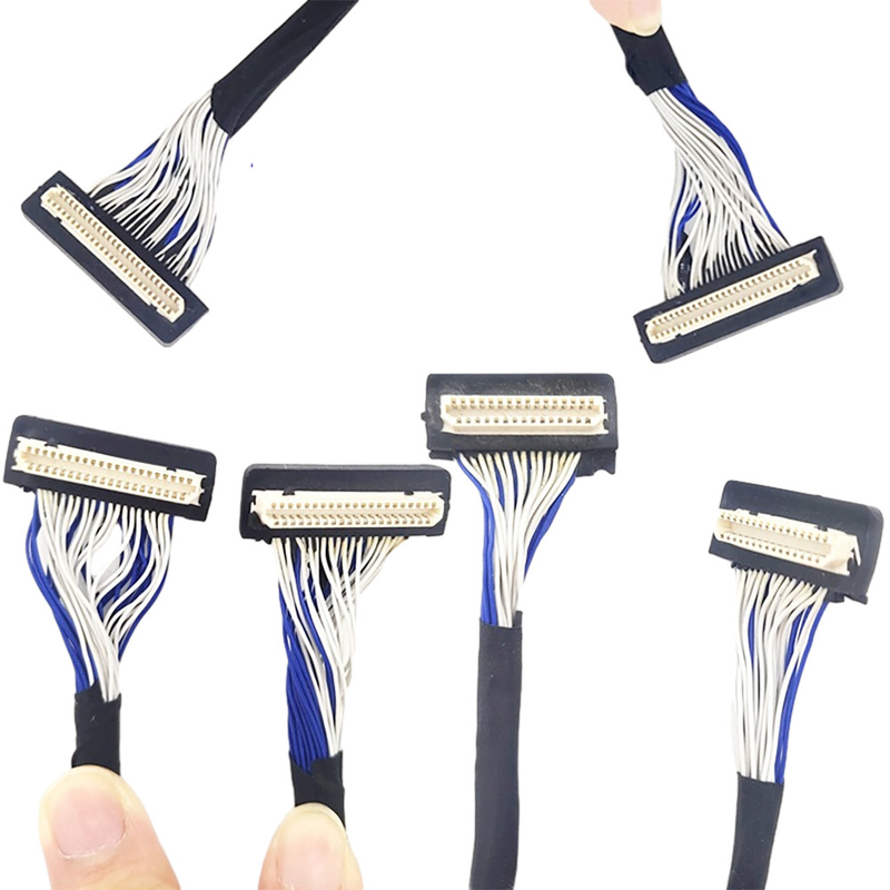 Kundenspezifisches LVDS Kabel DF9 31pin, Neigungs-Verbindungsstück-Art Flex Coaxial Cables 1mm